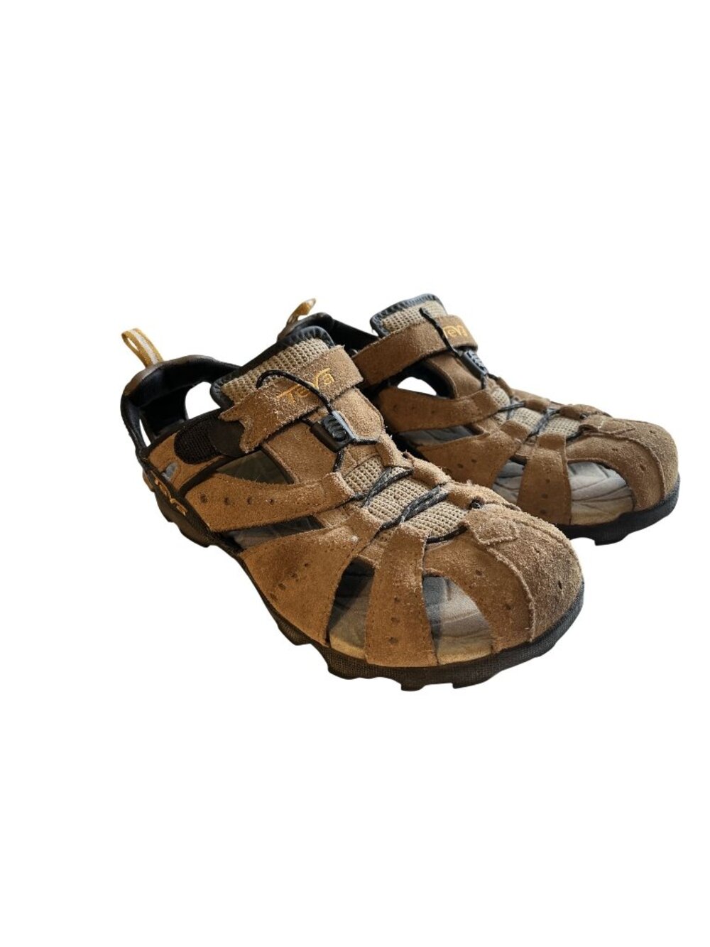 Teva Suede Deacon Sport Sandals 9 Brown Fisherman Water Shoe Gorp Utility Trails